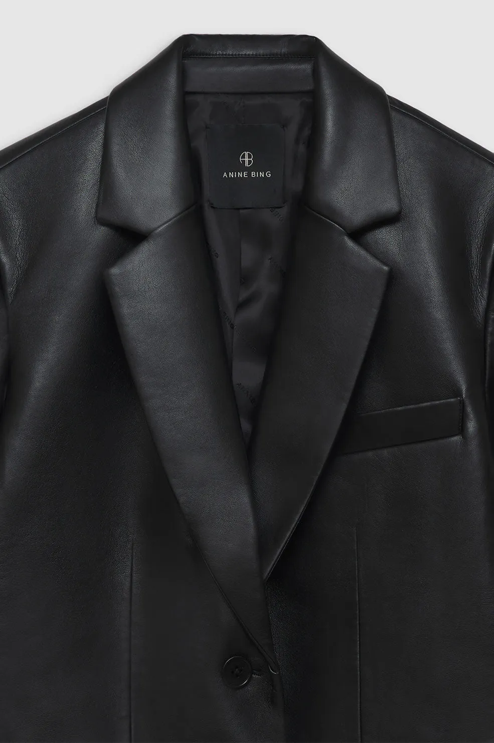 Classic Blazer - Black Recycled Leather sold by Anine Bing product image thumbnail 4