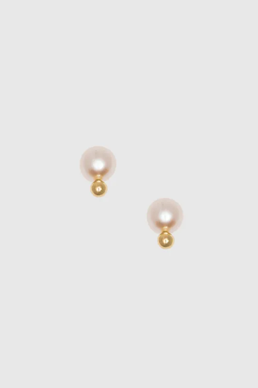 Mini Pearl Ball Studs - 14K Gold sold by Anine Bing