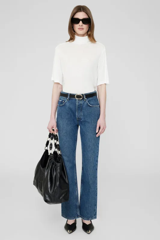 Corbin Tee - Off White Cashmere Blend sold by Anine Bing