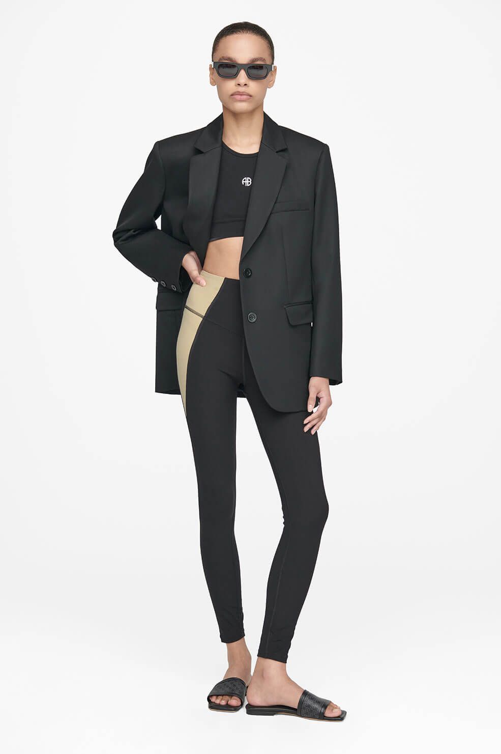 Blake Legging - Black And Tan sold by Anine Bing