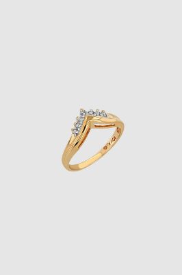 Curved Diamond Ring - 14k Gold sold by Anine Bing