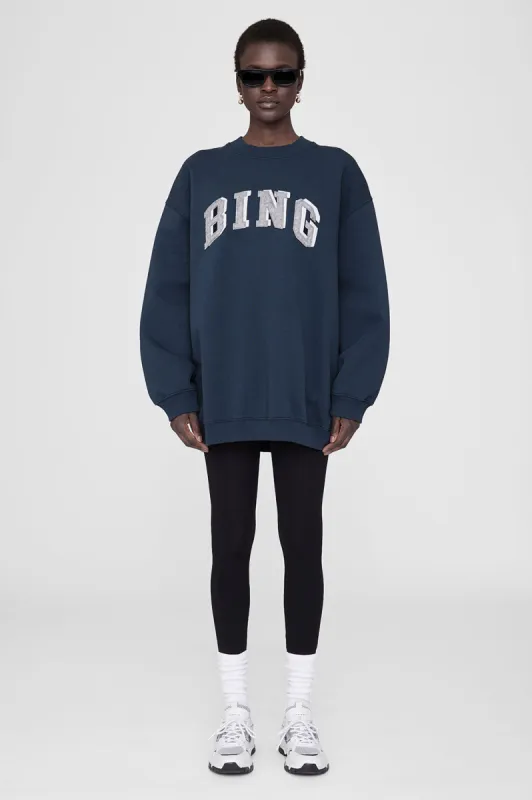 Tyler Sweatshirt Bing - Navy sold by Anine Bing
