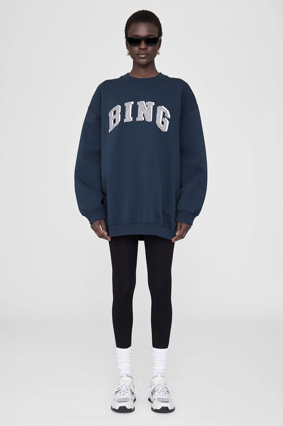 Tyler Sweatshirt Bing - Navy sold by Anine Bing