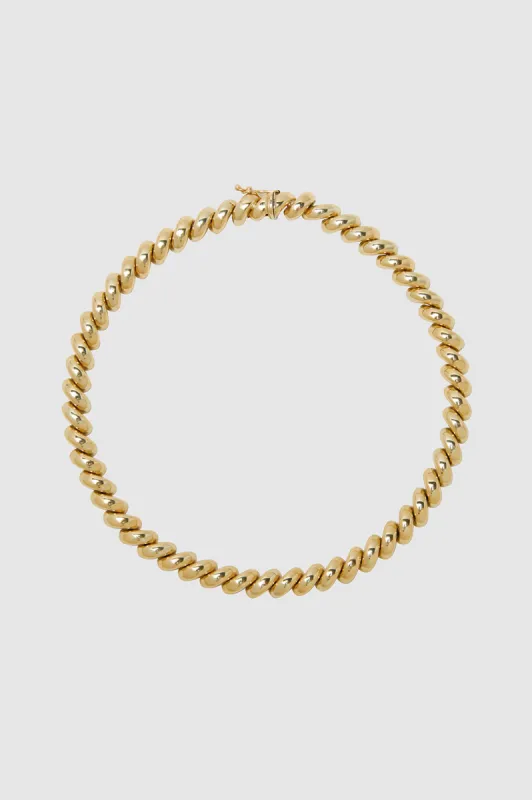 Spiral Necklace - 14k Gold sold by Anine Bing