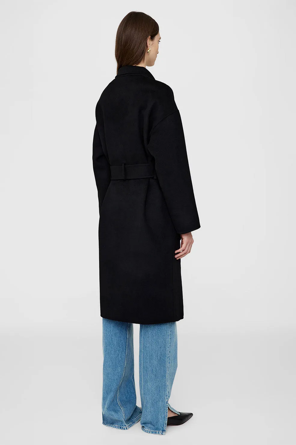 Dylan Coat - Black Cashmere Blend sold by Anine Bing product image thumbnail 2