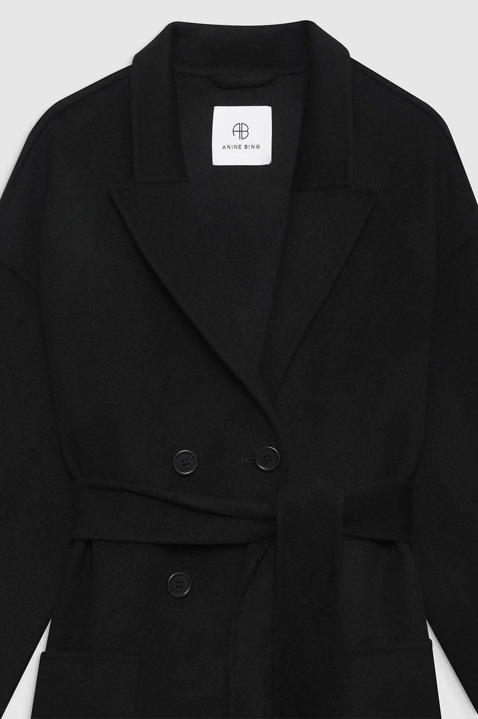 Dylan Coat - Black Cashmere Blend sold by Anine Bing product image thumbnail 4