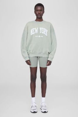 Jaci Sweatshirt University New York - Washed Faded Seafoam sold by Anine Bing