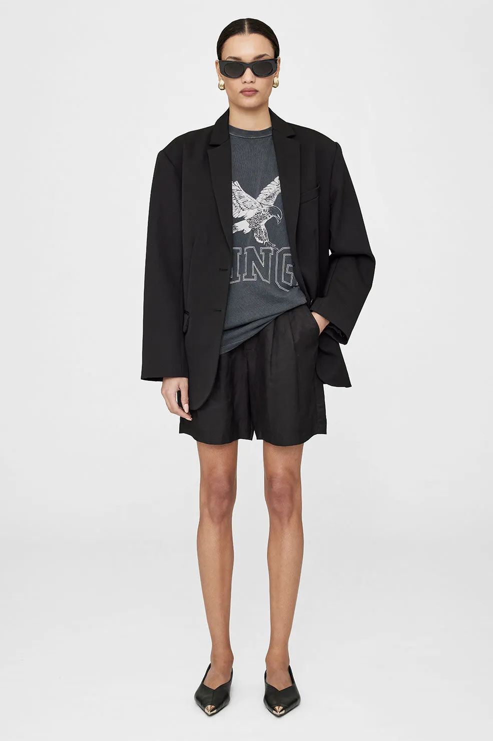 Lili Tee Retro Eagle - Washed Black sold by Anine Bing product image thumbnail 5