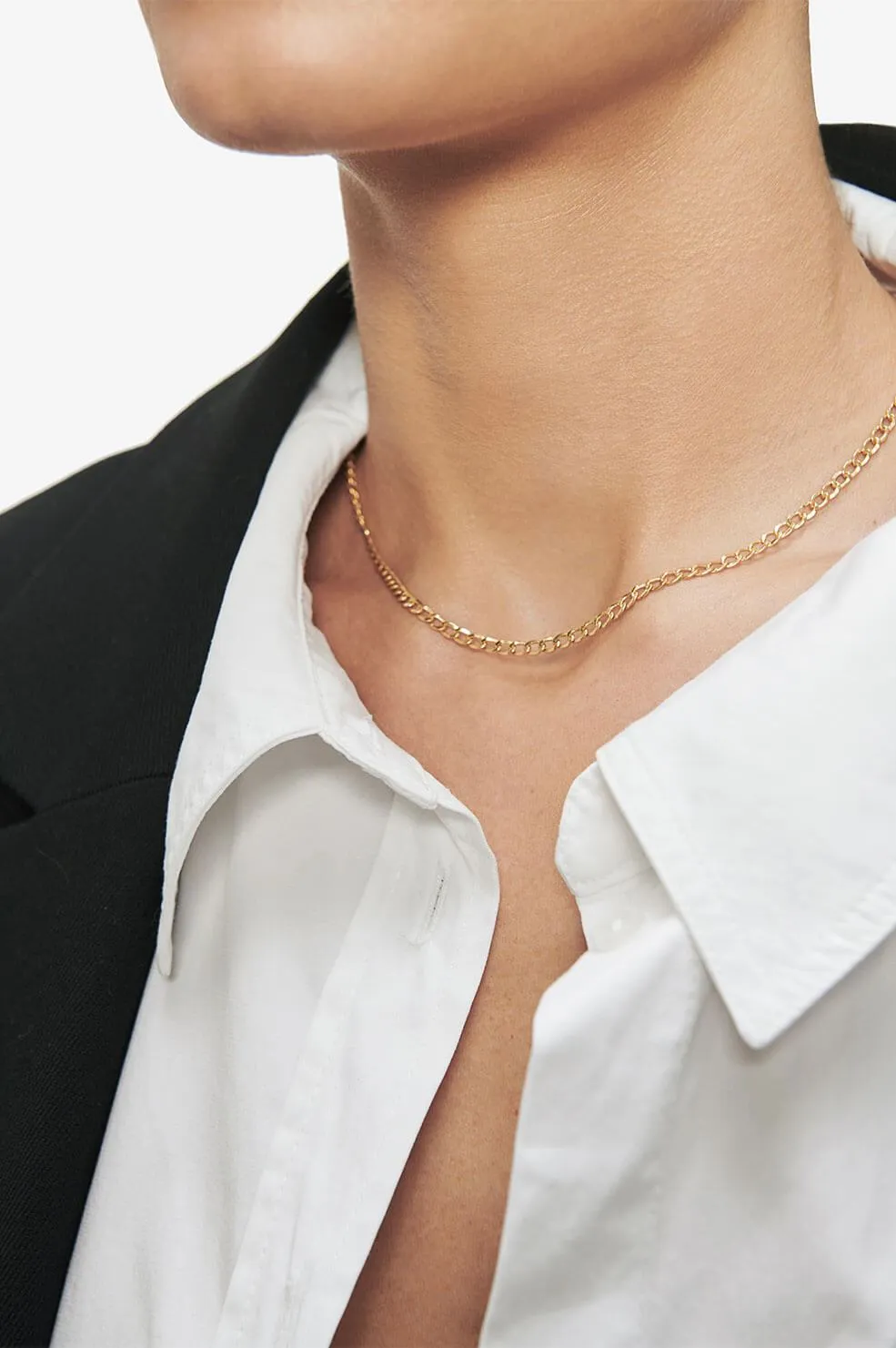 Mini Curb Necklace - Gold sold by Anine Bing product image thumbnail 2