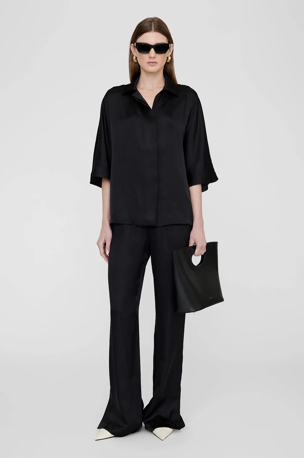 Julia Shirt - Black sold by Anine Bing