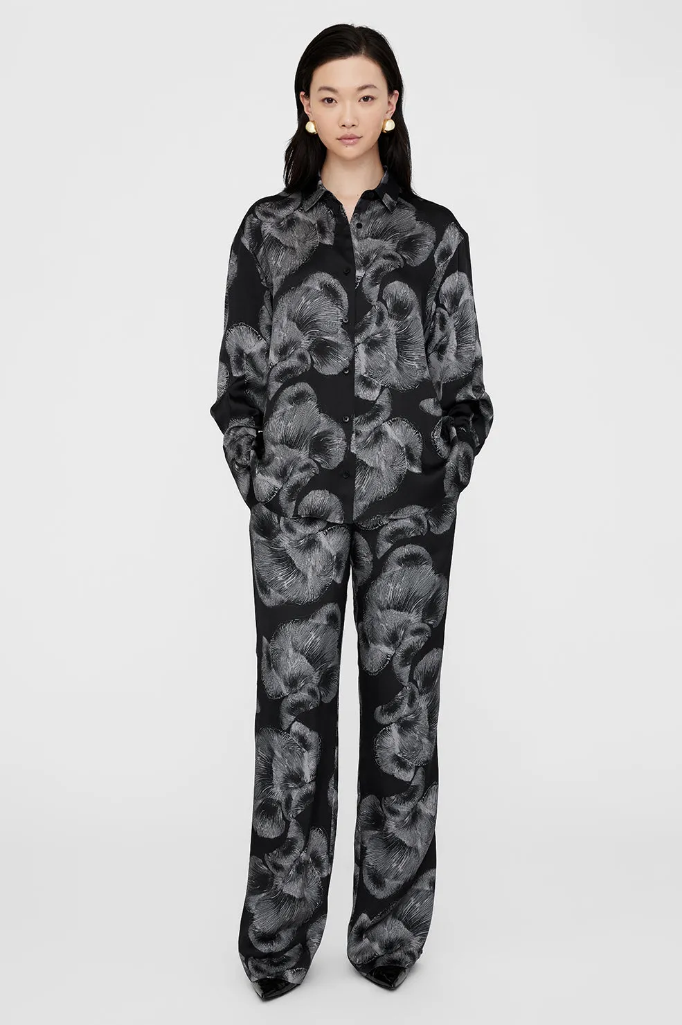 Soto Pant - Black Mushroom Print sold by Anine Bing product image thumbnail 5