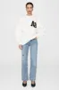 Miles Oversized Sweatshirt Letterman - Off White sold by Anine Bing