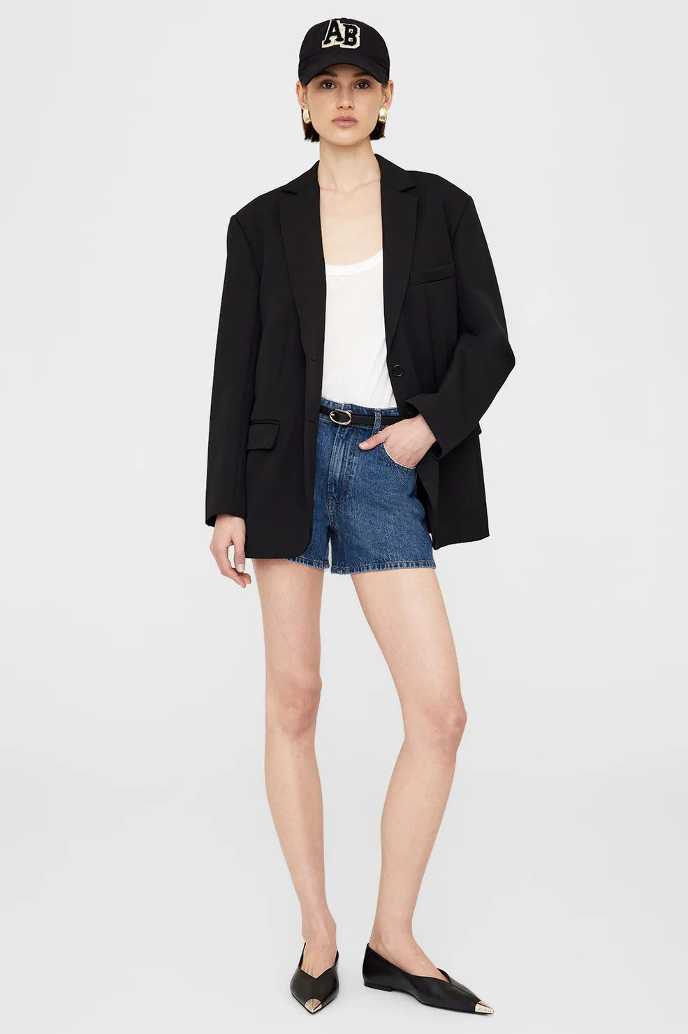 Jeremy Baseball Cap Letterman - Black sold by Anine Bing product image thumbnail 2