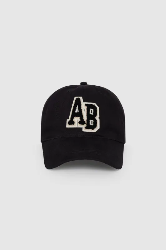 Jeremy Baseball Cap Letterman - Black made by Anine Bing
