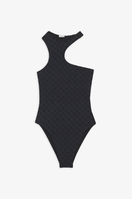 Lesly One Piece - Black Monogram Print sold by Anine Bing