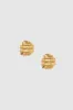 Double Cross Earrings - Gold sold by Anine Bing