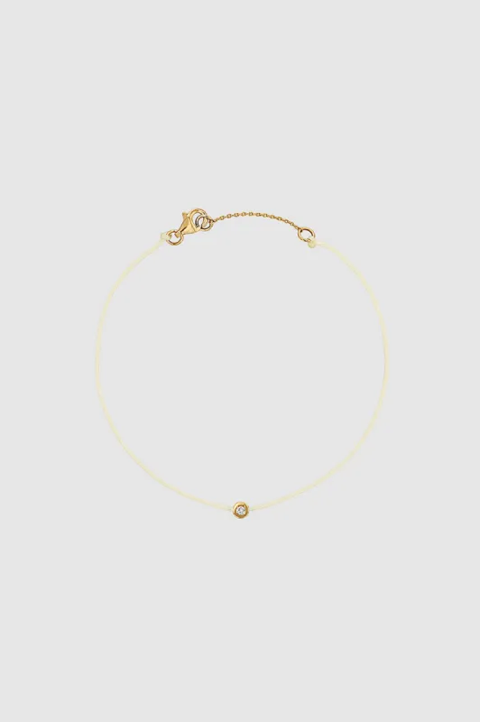 Sliding Diamond String Bracelet - Gold And Yellow sold by Anine Bing