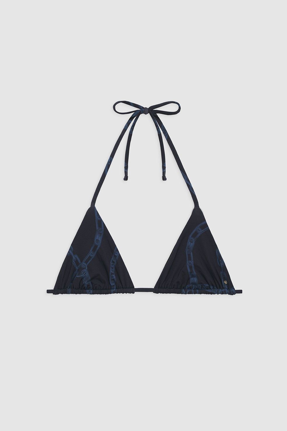 Amara Bikini Top - Navy Link Print sold by Anine Bing