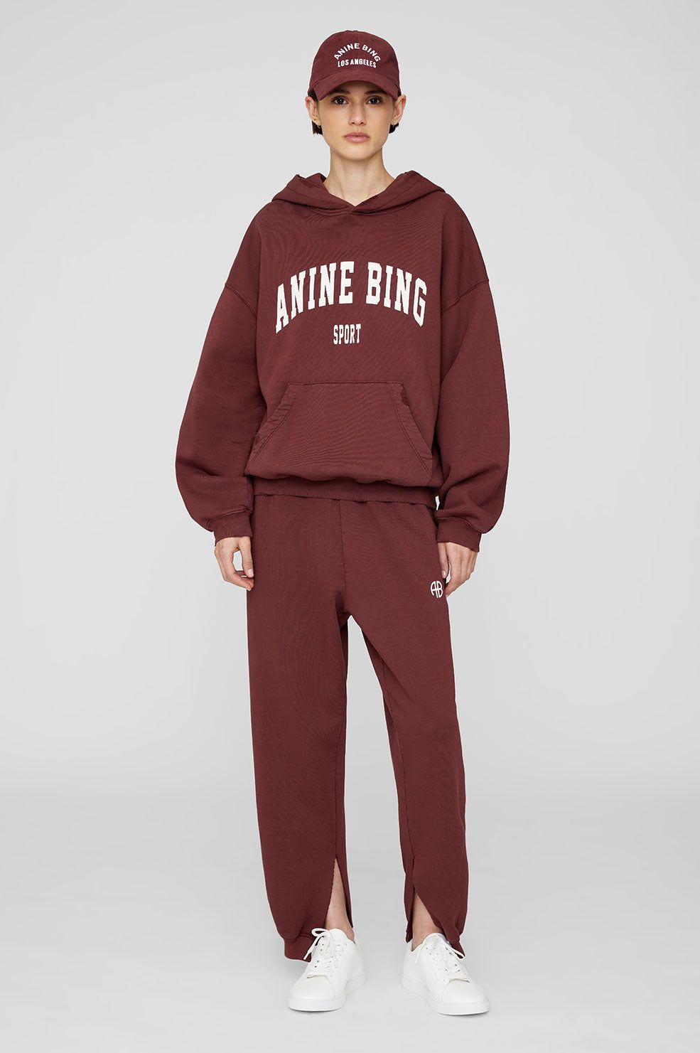 Jeremy Baseball Cap LA - Dark Cherry sold by Anine Bing product image thumbnail 2