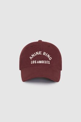 Jeremy Baseball Cap LA - Dark Cherry made by Anine Bing
