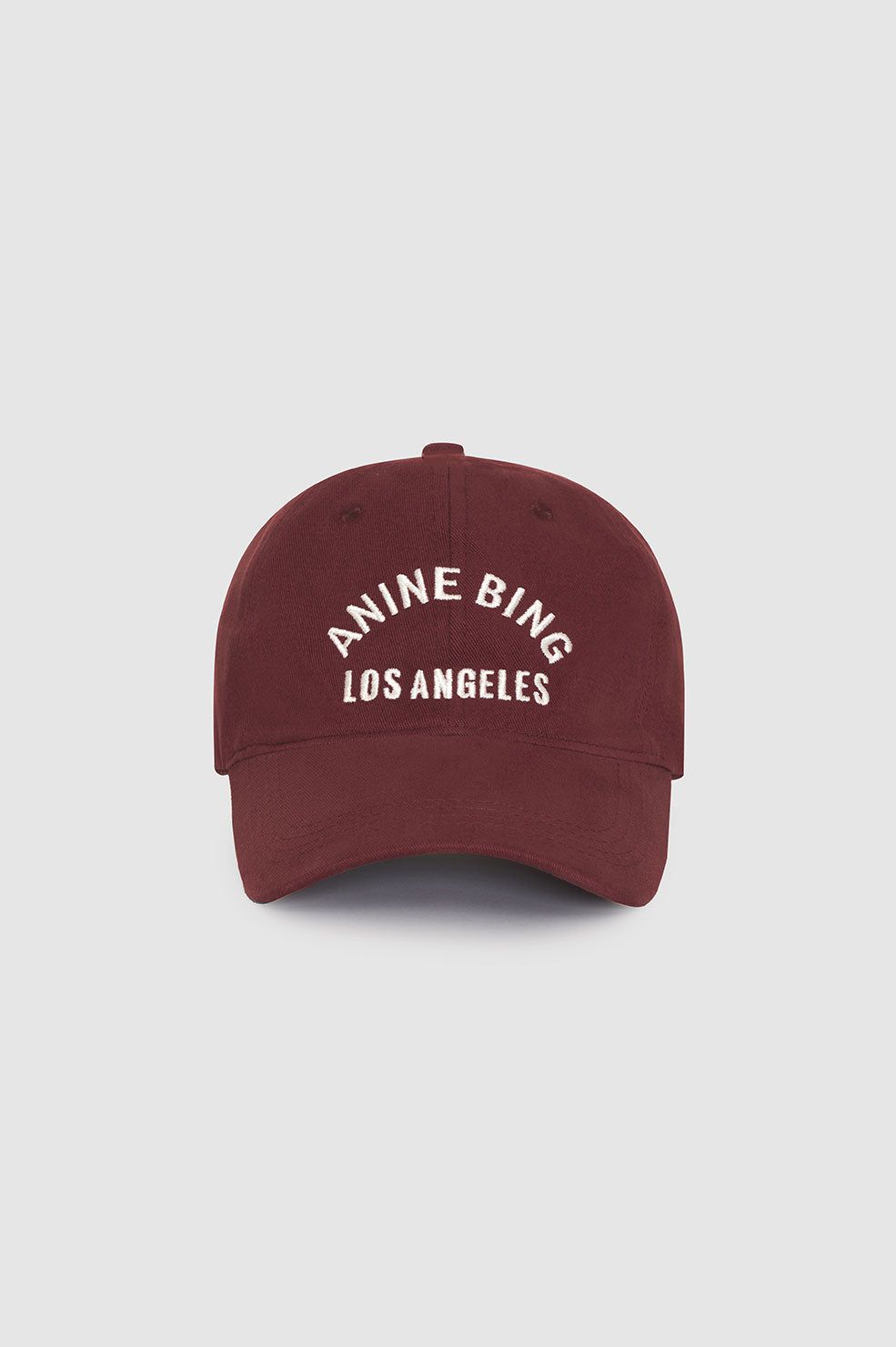 Jeremy Baseball Cap LA - Dark Cherry sold by Anine Bing
