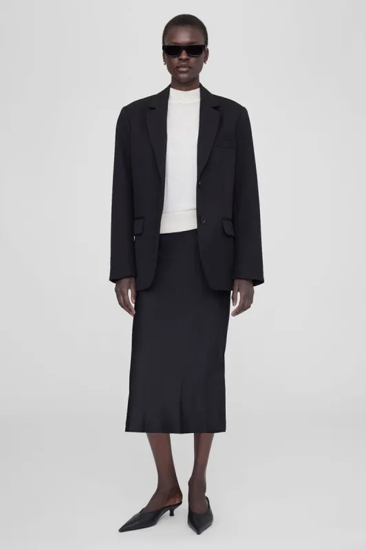 Bar Silk Skirt - Black sold by Anine Bing