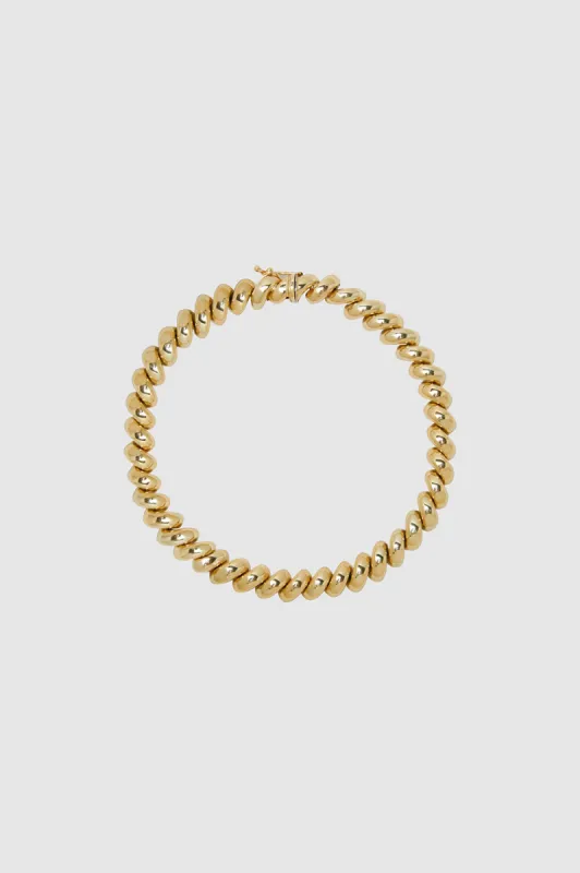 Spiral Bracelet - 14k Gold sold by Anine Bing