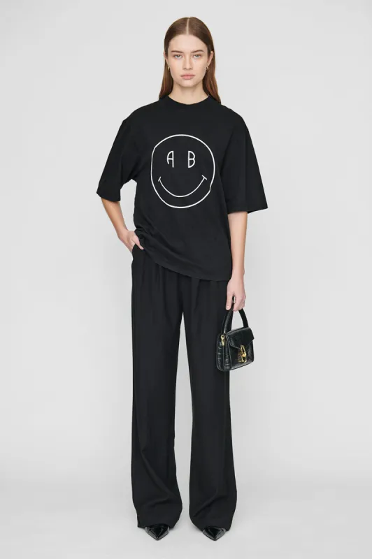 Avi Tee Smiley - Vintage Black sold by Anine Bing