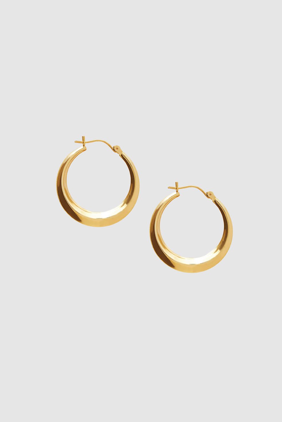 Small Knife Edge Hoop Earrings - 14k Gold sold by Anine Bing