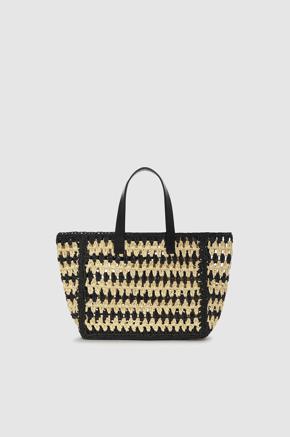 Small Rio Tote - Black And Natural Stripe sold by Anine Bing product image thumbnail 3
