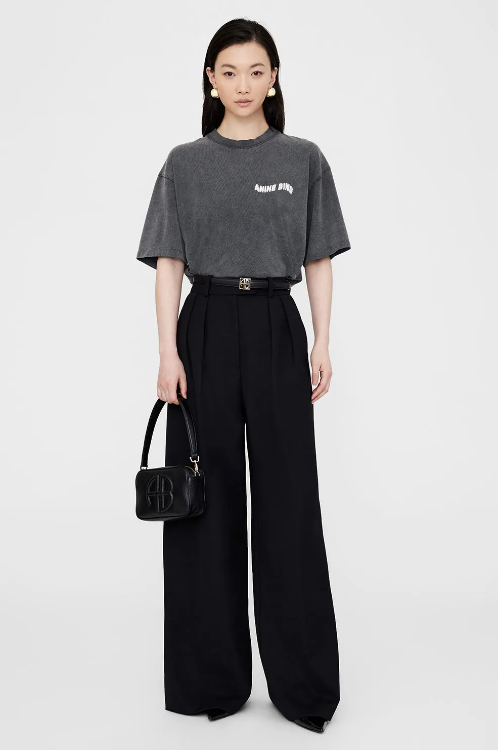 Kent Tee Love - Washed Black sold by Anine Bing