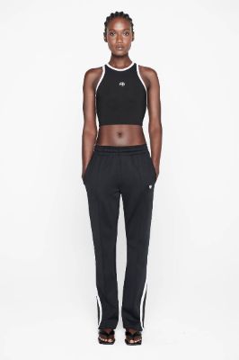 Brett Tank - Black With White Stripe sold by Anine Bing