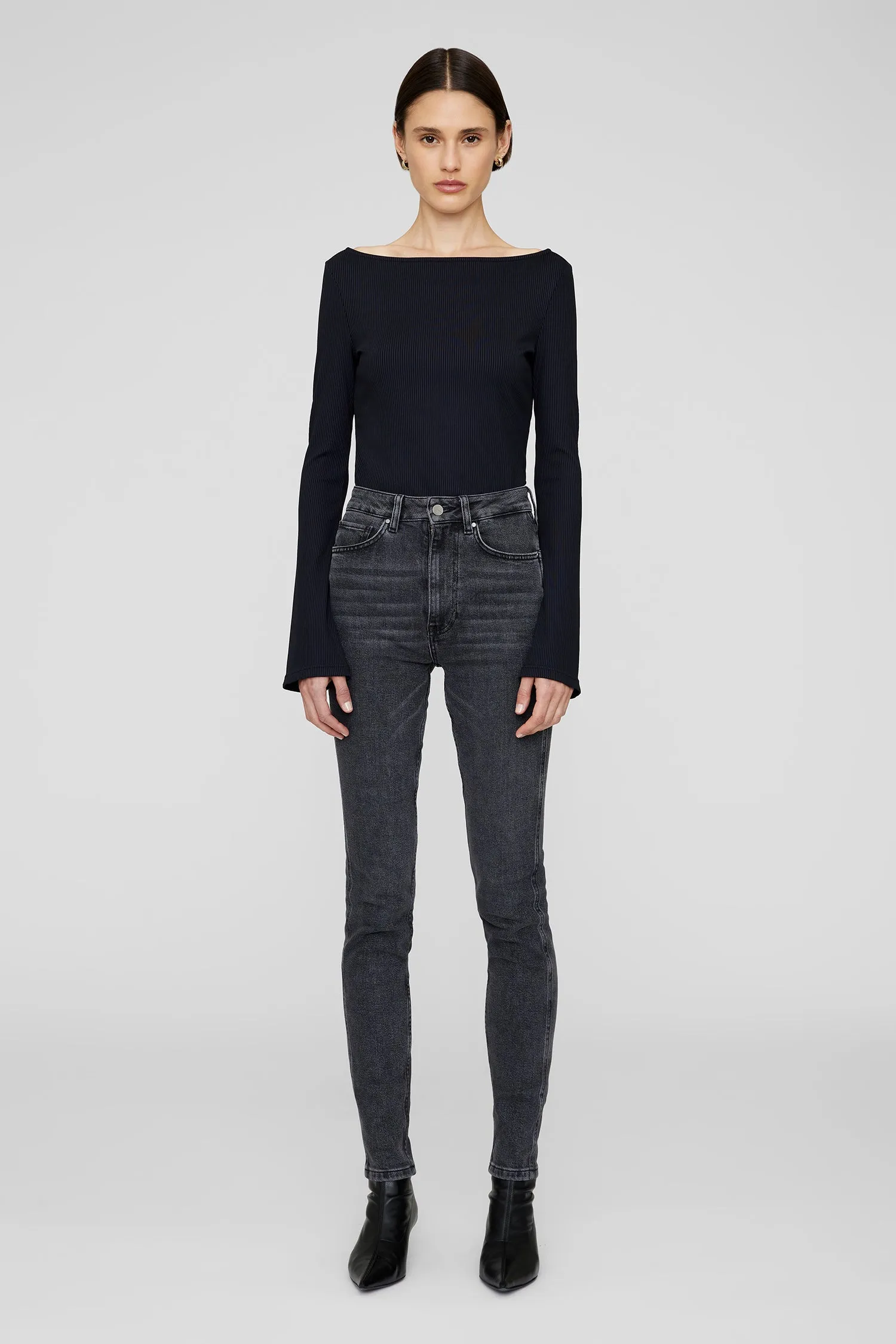 Brynn Top - Black sold by Anine Bing