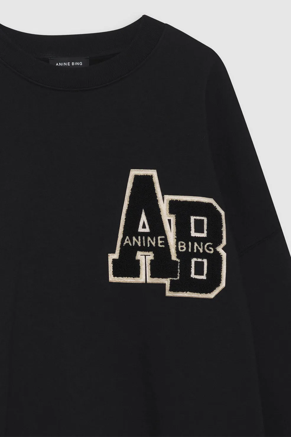 Miles Oversized Sweatshirt Letterman - Black sold by Anine Bing product image thumbnail 4