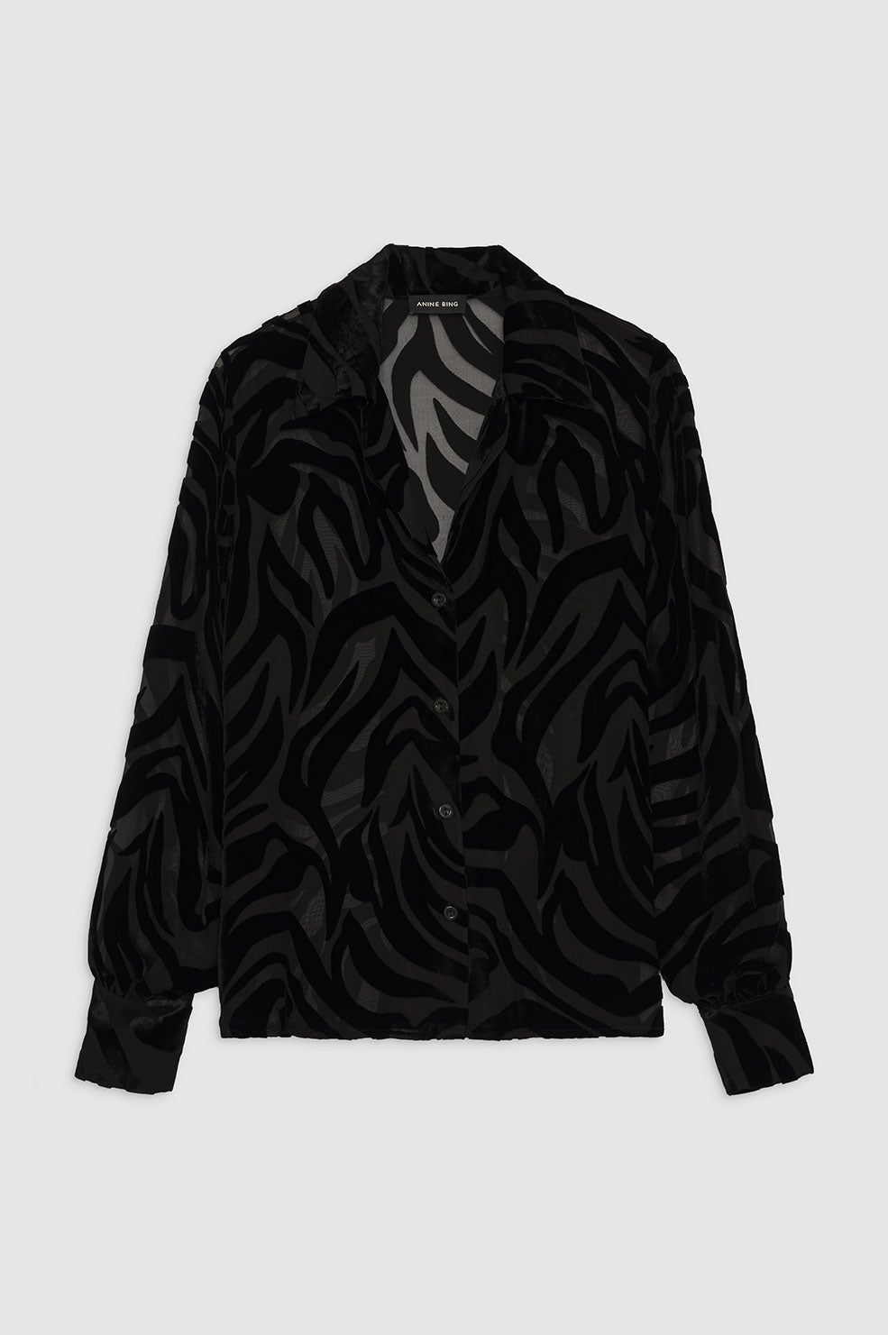 Mylah Shirt - Black Zebra Burnout sold by Anine Bing product image thumbnail 3