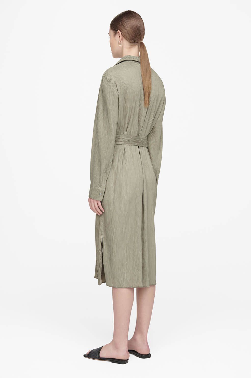 Alma Dress - Green Khaki sold by Anine Bing product image thumbnail 4