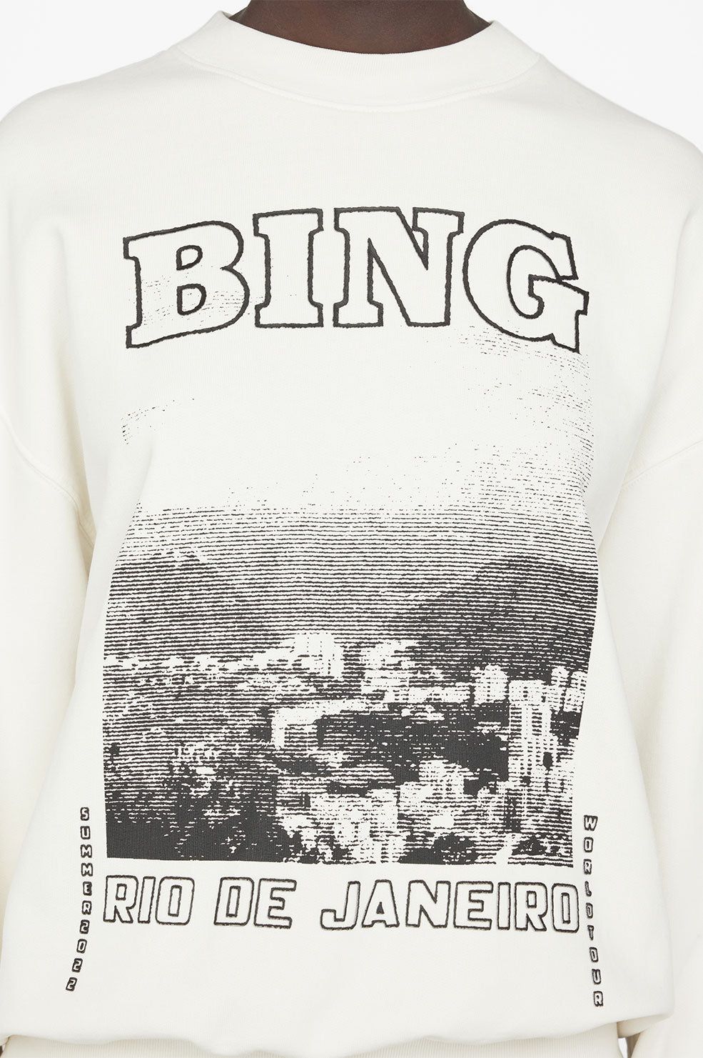 Jaci Sweatshirt Rio De Janeiro - Cream sold by Anine Bing product image thumbnail 3