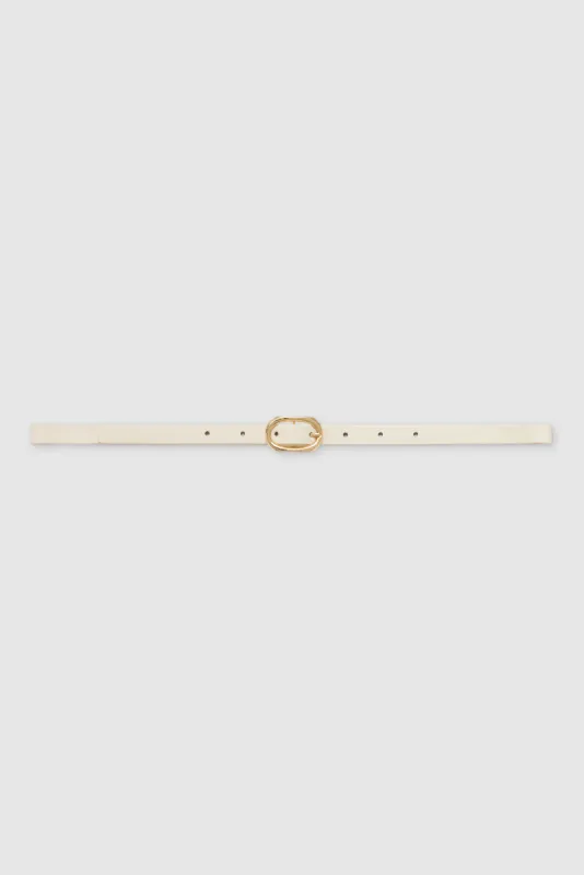Mini Signature Link Belt - Ivory With Gold sold by Anine Bing