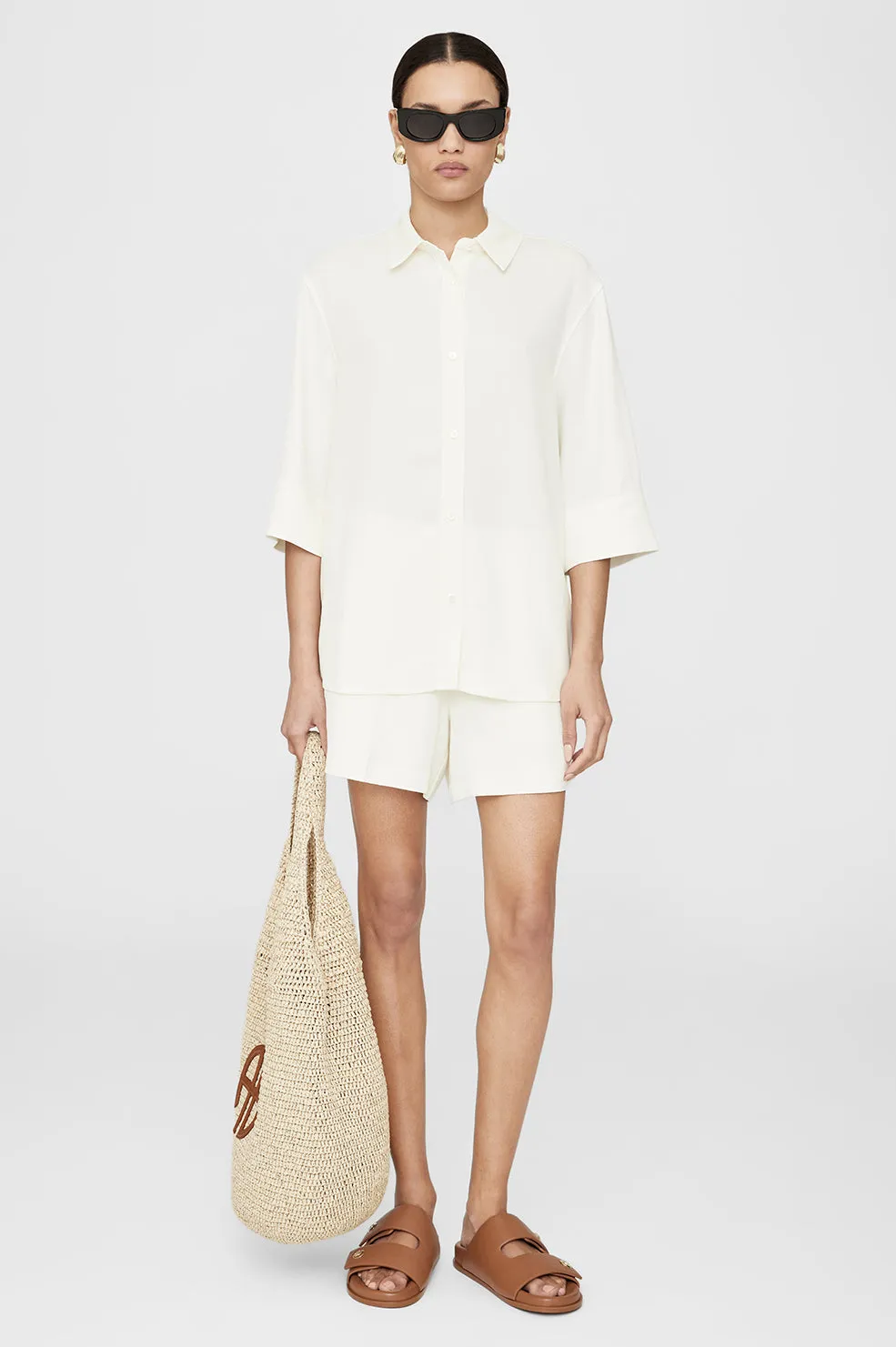 Mary Shirt - Ivory sold by Anine Bing