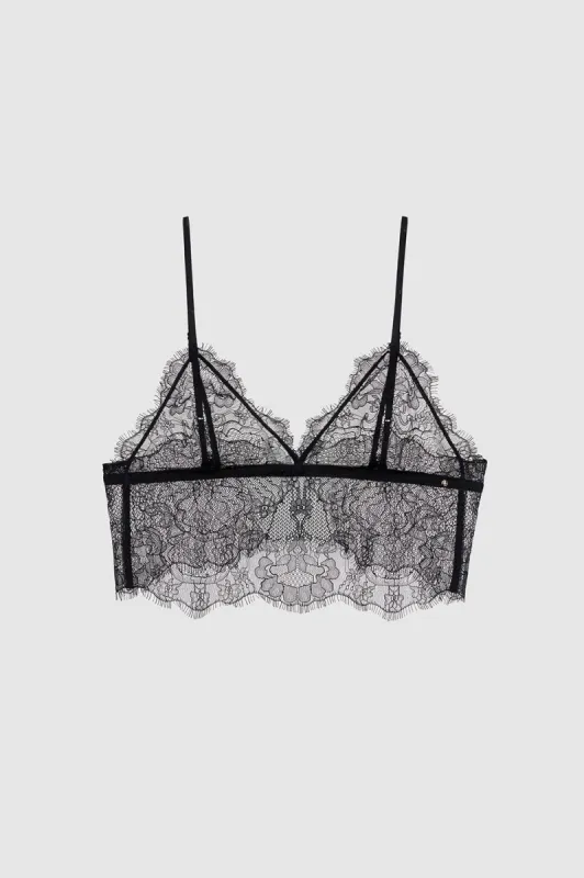 Lace Bralette - Black sold by Anine Bing