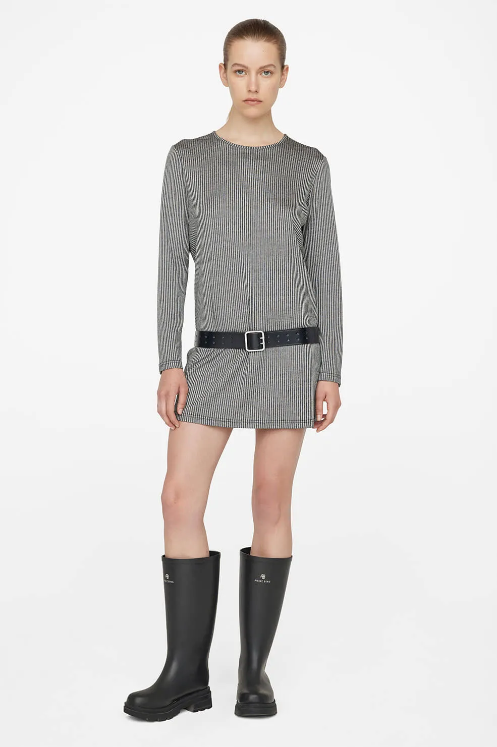 Moss Dress - Black And Grey sold by Anine Bing