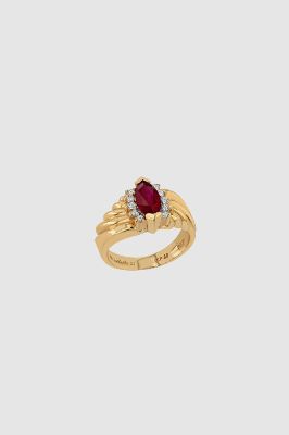 Ruby Diamond Ring - 14k Gold sold by Anine Bing