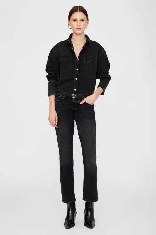 Dante Shirt - Iron Black Denim made by Anine Bing