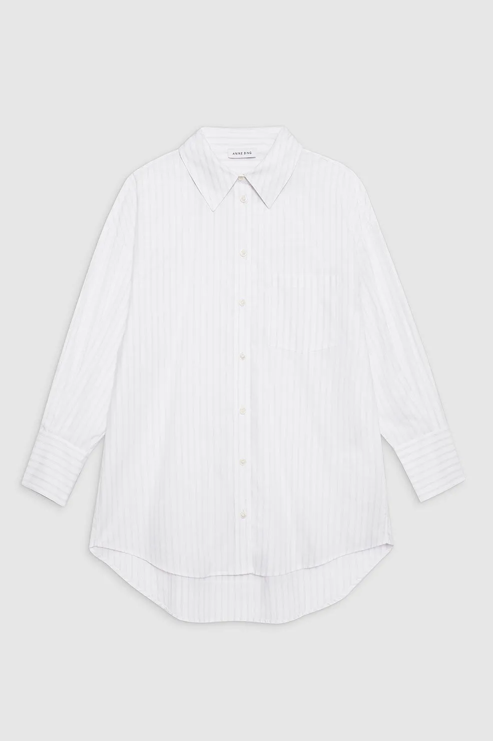 Mika Shirt - White And Black Stripe sold by Anine Bing product image thumbnail 3