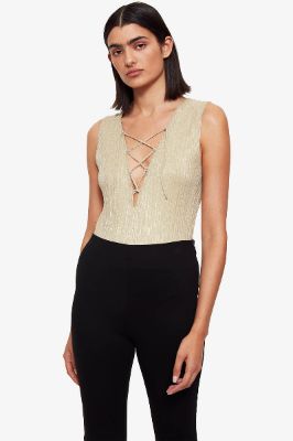 Lace Up Bodysuit sold by Anine Bing
