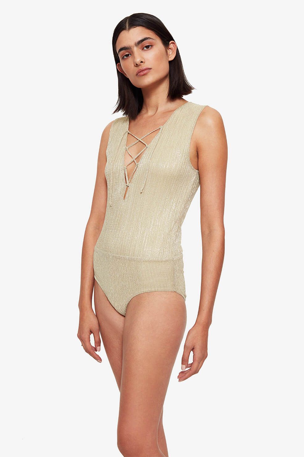 Lace Up Bodysuit sold by Anine Bing product image thumbnail 2
