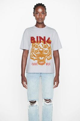 Tiger Tee Chenille - Heather Grey sold by Anine Bing