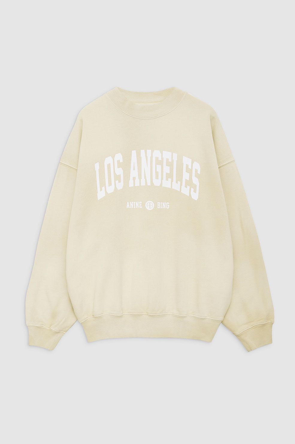 Jaci Sweatshirt University Los Angeles - Washed Faded Yellow sold by Anine Bing product image thumbnail 3