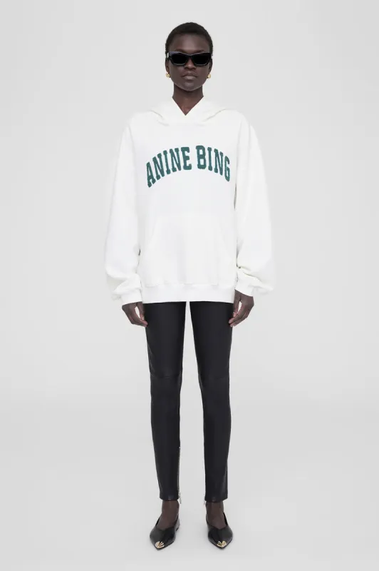 Harvey Sweatshirt - Ivory With Dark Sage sold by Anine Bing