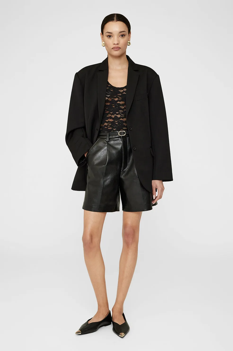 Mini Signature Link Belt - Black With Gold sold by Anine Bing product image thumbnail 2